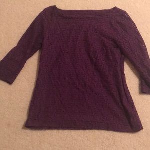 Purple knit shirt